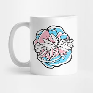 Transgender Pride Flag Desert Rose Mineral Mineralogy Geology Mug